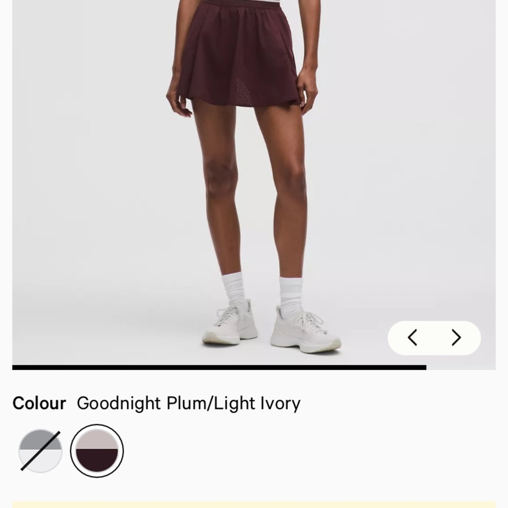 Lululemon Maroon Perforated Narrow Waistband Athletic Skirt
